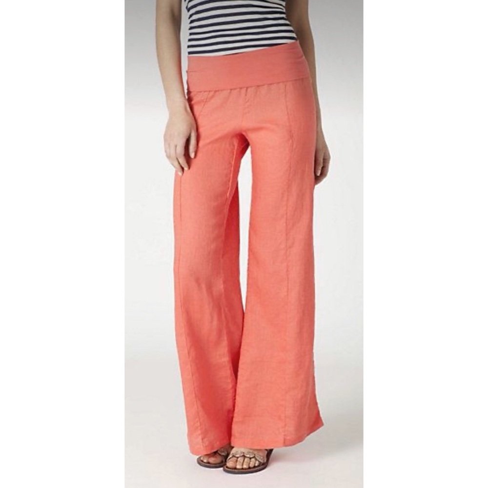 Anthropologie Taylor and Hyde Wide Leg Linen Pants